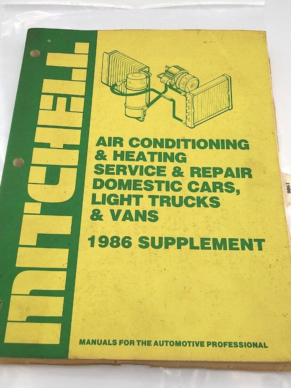 Mitchell 1986 suppliment A/C & Heating Service Repair Manual Domestic & Import